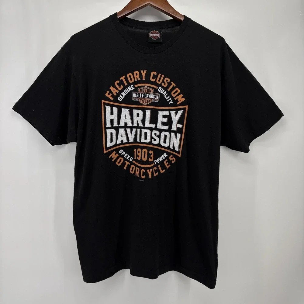 Harley Davidson CAJUN Lafayette LA Black T-Shirt 2022 Fleur-De-Lis - Size XL‎